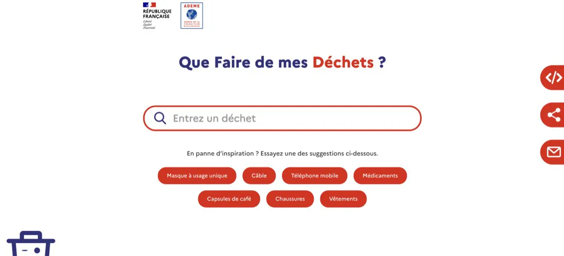 Que faire de mes objets et déchets — old version of the tool