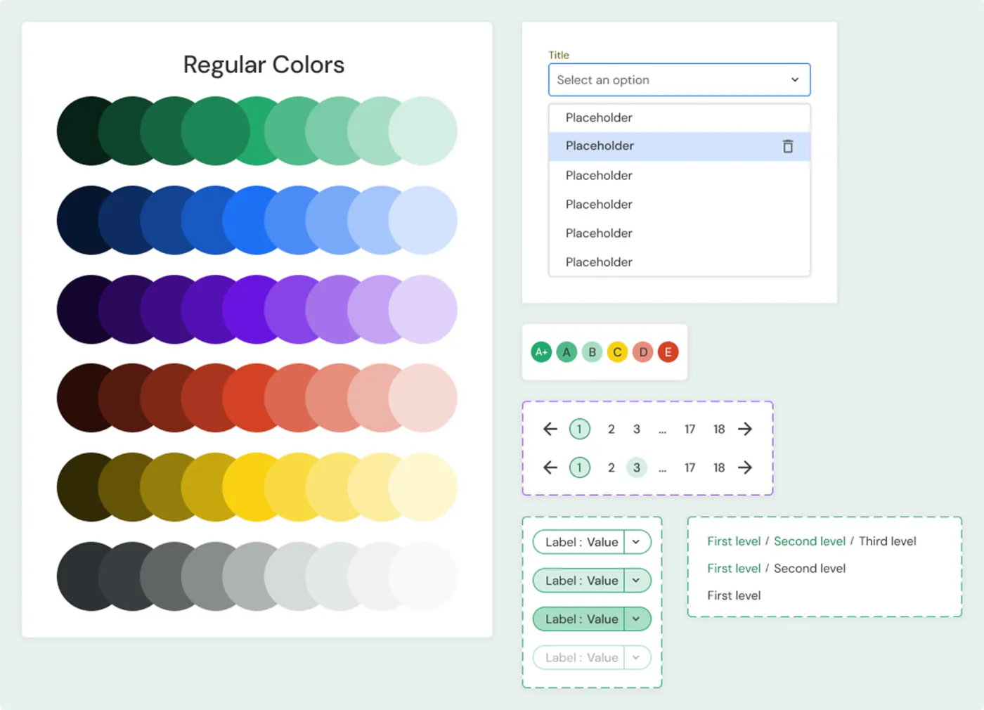 Greenly — Design System palette